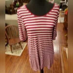 Olivia Sky S red‎ and white stripe